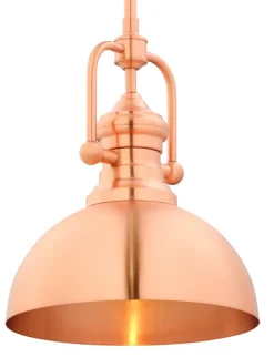 Lampa Wisząca PLATINO Miedziany 1xE27 31 cm * Jupiter Online
