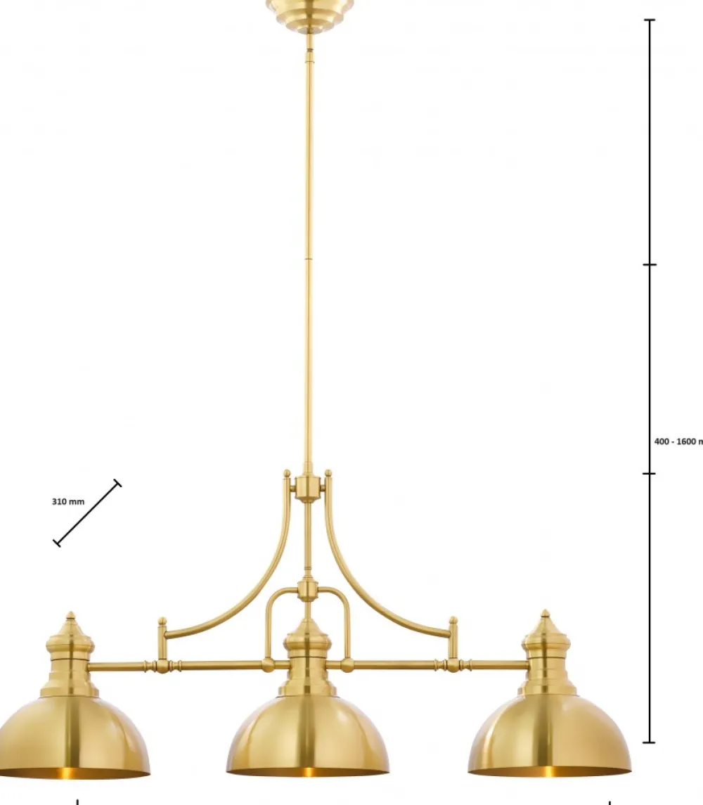 Lampa Wisząca PLATINO Złoty 3xE27 * Jupiter