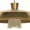 Lampa Wisząca PLATO Beżowy Złoty Metalowy Klosz 1xE27 34cm