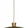 Lampa Wisząca PLATO Złoty Szary Metalowy Klosz 1xE27 34cm
