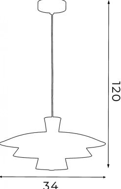 Lampa Wisząca PLATO Złoty Szary Metalowy Klosz 1xE27 34cm