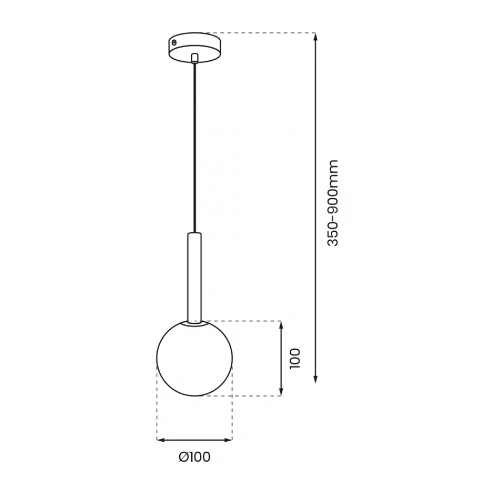 Lampa wisząca PLAY Złota Szklany klosz 1xG9 10cm * Eko-light Outlet