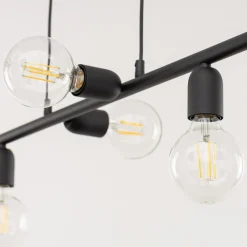 Lampa Wisząca PORTO Czarny Loft 6xE27 * TK Lighting Online
