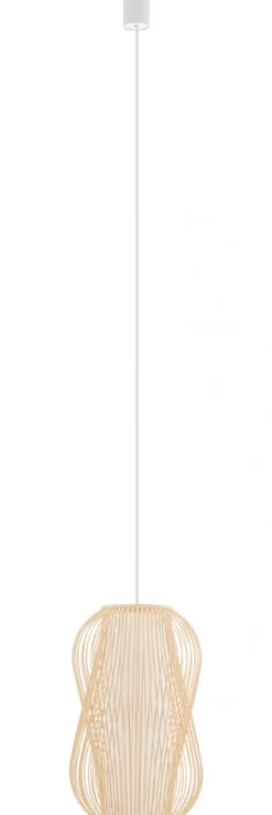 Lampa Wisząca PUKET Biały Brązowy Abażur 1xE27 26cm * Nowodvorski Online
