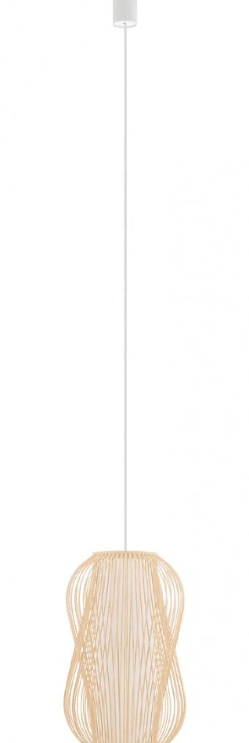 Lampa Wisząca PUKET Biały Brązowy Abażur 1xE27 26cm * Nowodvorski Online