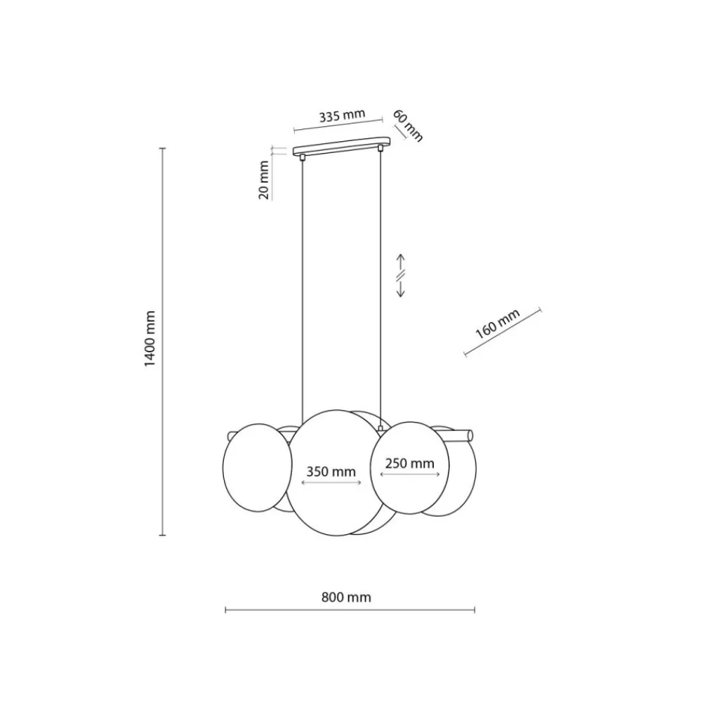 Lampa wisząca PULSE biała 3xE27 * TK Lighting Discount