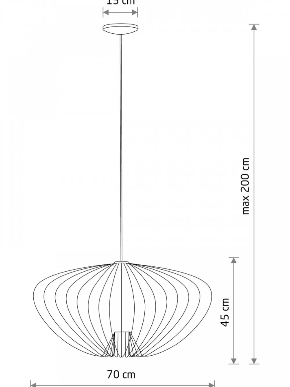Lampa wisząca PUMPKIN L szara 1xGU10 * Nowodvorski Online