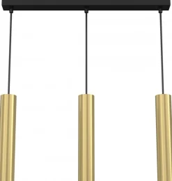 Lampa Wisząca RAITO Złoty Czarny 3xGU10