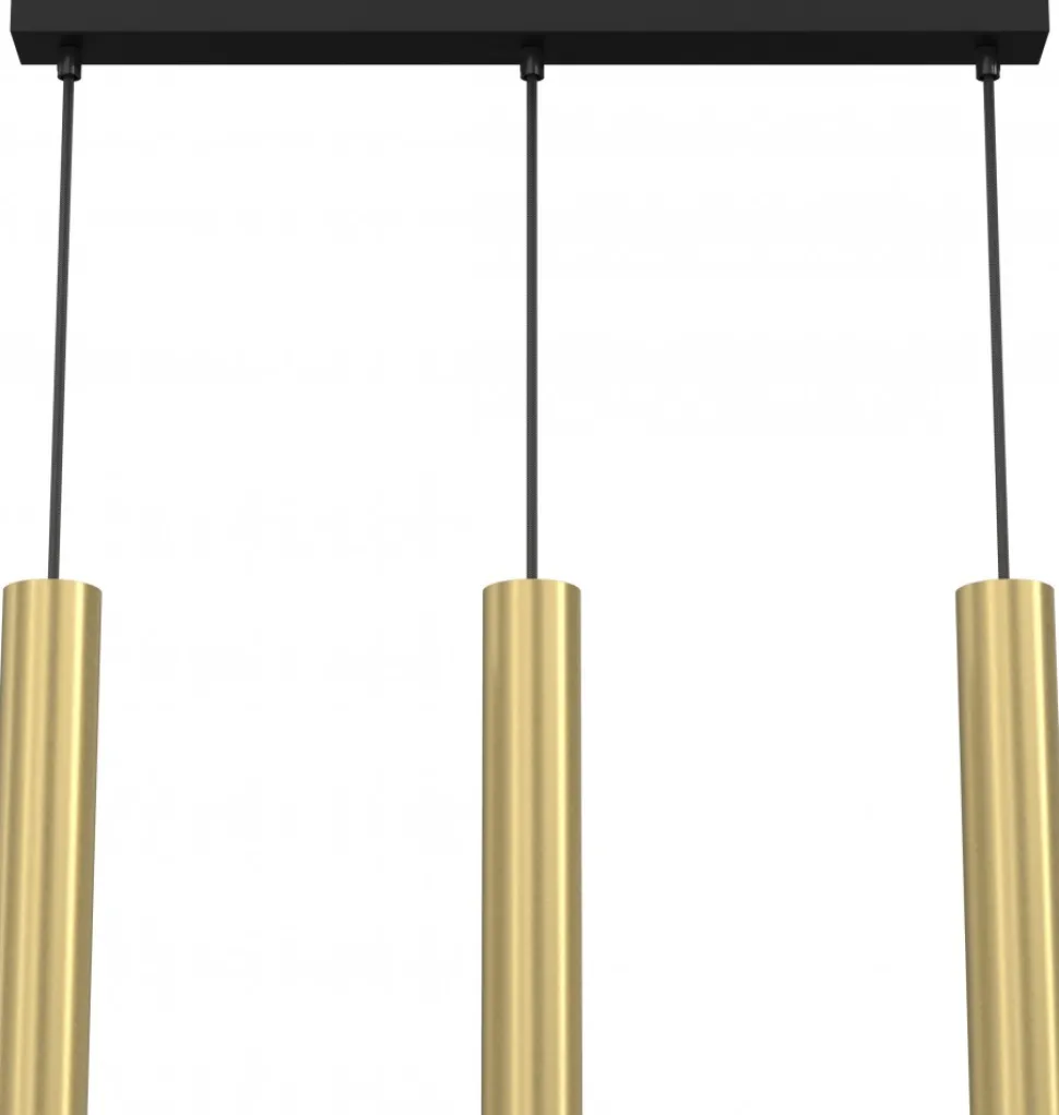 Lampa Wisząca RAITO Złoty Czarny 3xGU10