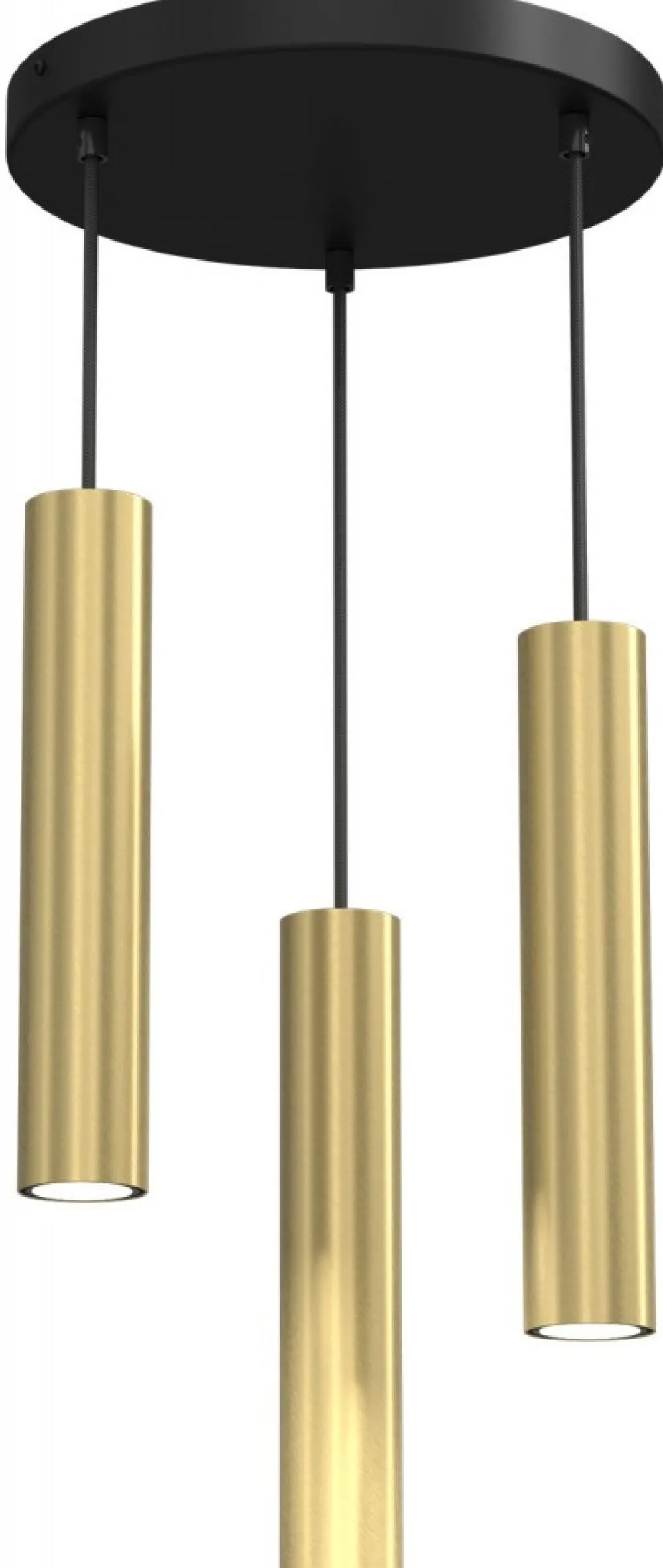Lampa Wisząca RAITO Złoty Czarny 3xGU10 Plafon * Luminex Clearance