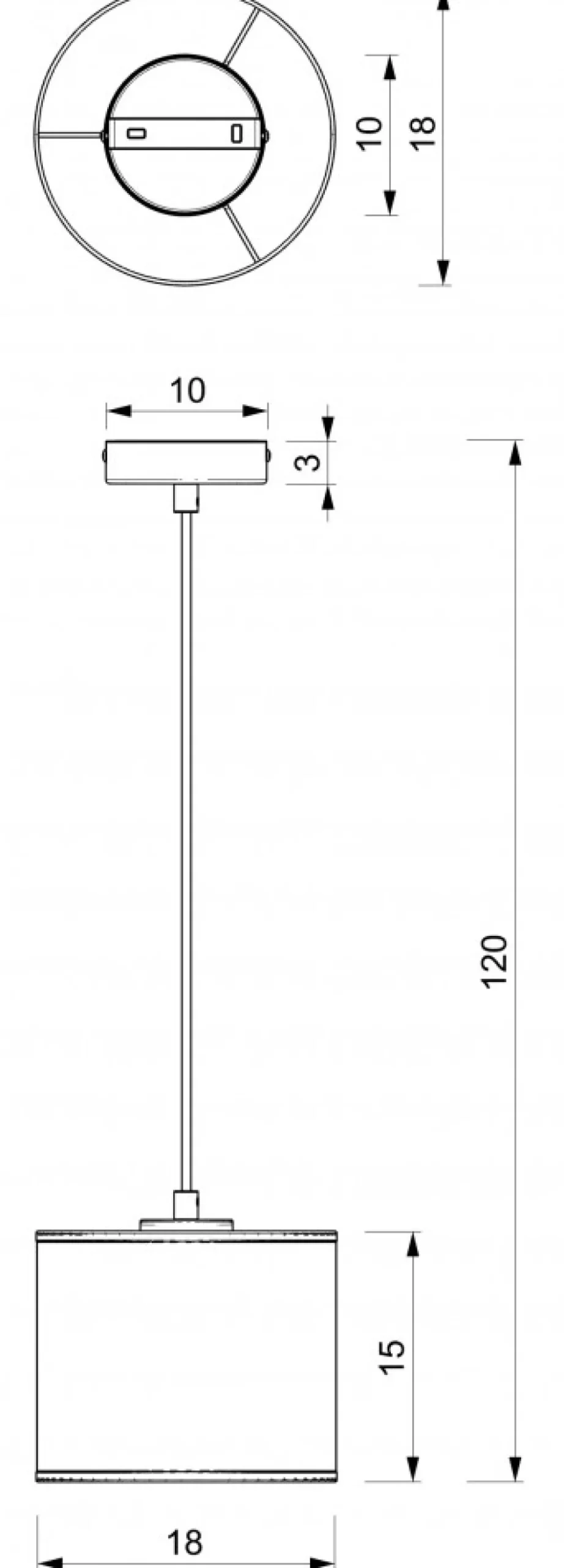 Lampa Wisząca RATTAN Czarny Beżowy Abażur 1xE27 18cm * Luminex Hot