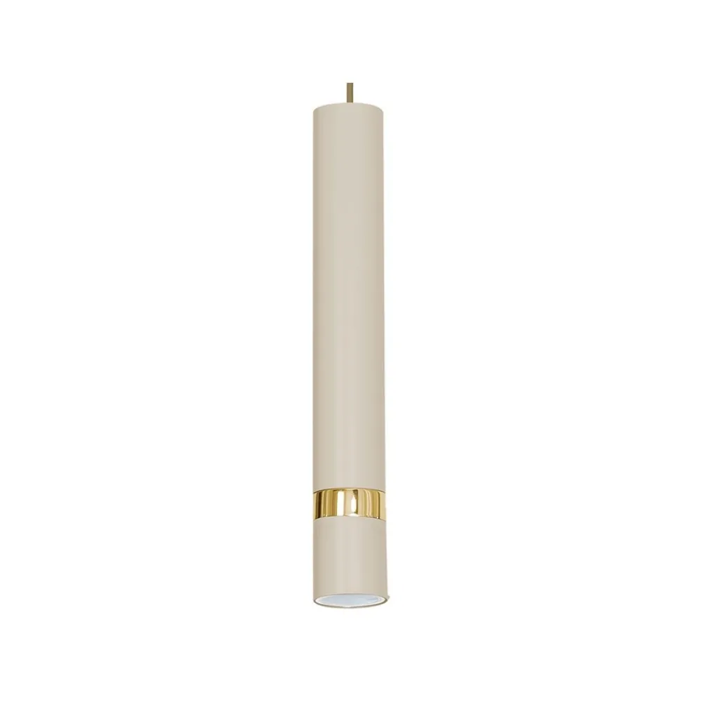 Lampa Wisząca RENO Beżowy Złoty 3xGU10 * Luminex