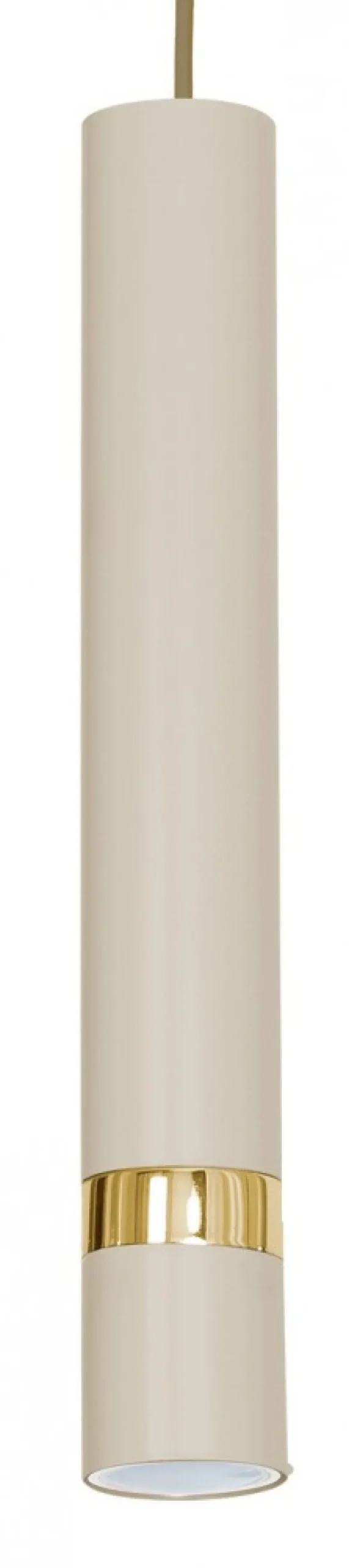 Lampa Wisząca RENO Beżowy Złoty 3xGU10 Listwa