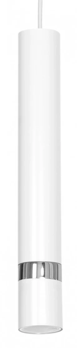 Lampa Wisząca RENO Biały Srebrny 1xGU10 * Luminex Discount