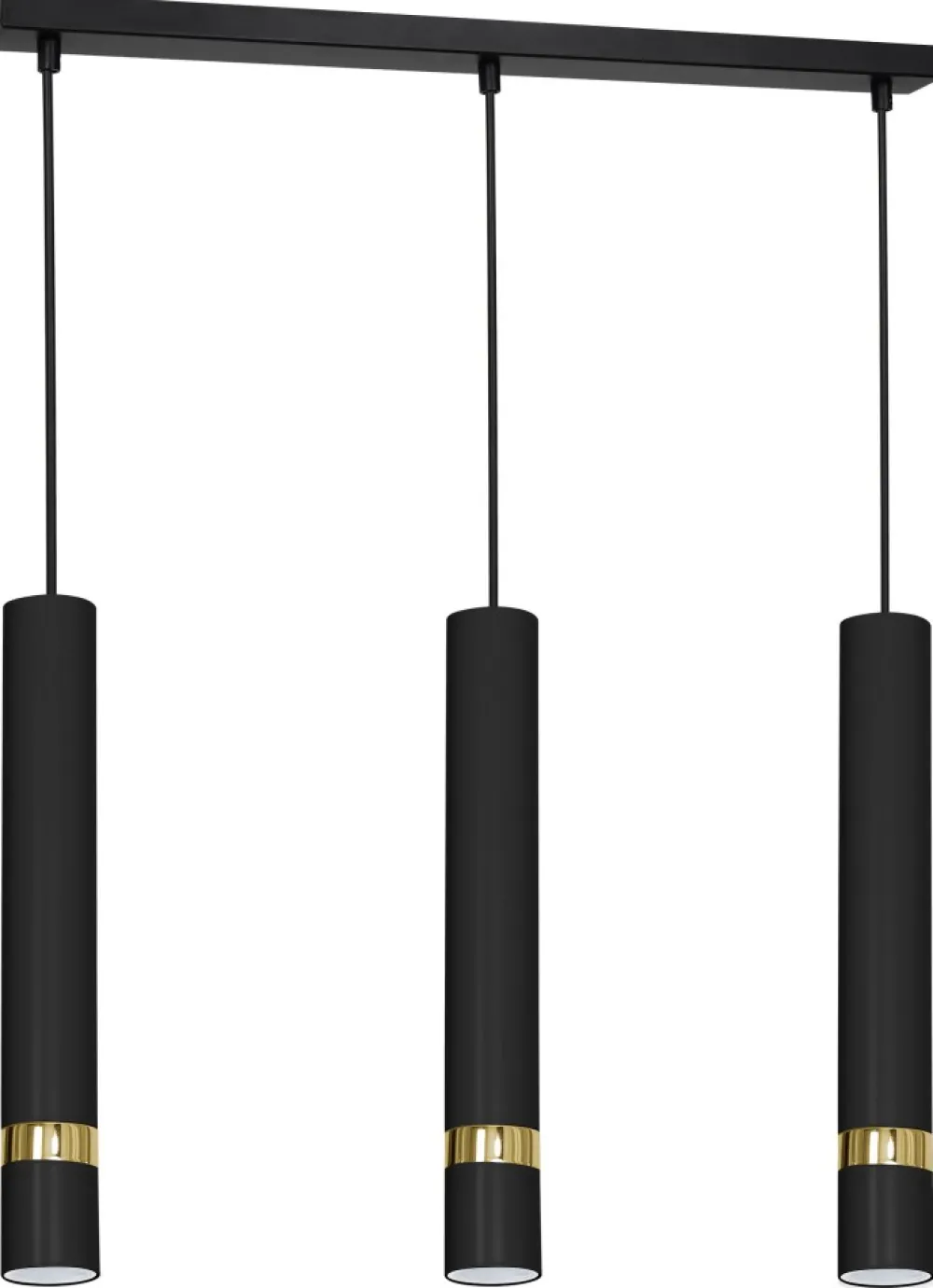 Lampa Wisząca RENO Czarny Złoty 3xGU10 * Luminex New