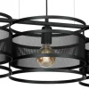 Lampa Wisząca RIM Czarny Metalowy Klosz 3xE27 * Luminex Clearance