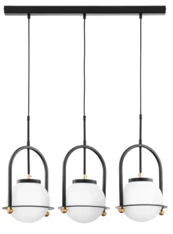 Lampa Wisząca ROSSO Czarny Szklane Klosze 3xE27 * Jupiter Best