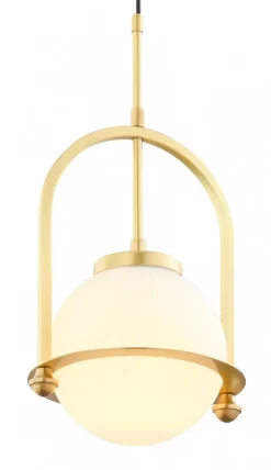 Lampa Wisząca ROSSO Złoty Szklany Klosz 1xE27 23 cm * Jupiter Sale