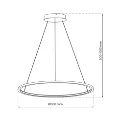 Lampa Wisząca SATURNO Złoty 57W 100cm * Eko-light Sale