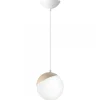 Lampa Wisząca SFERA Biały Brązowy Szklany Klosz 1xE14 14cm * Eko-light Outlet