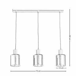 Lampa Wisząca SIERRA Czarny Złoty Szklane Klosze 3xE27 * TK Lighting New