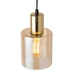 Lampa Wisząca SIERRA Złota Szklany Klosz 1xE27 * TK Lighting Hot