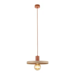 Lampa wisząca SILA ceglasta sabia beżowa 1xE27 30 cm * TK Lighting