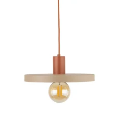 Lampa wisząca SILA ceglasta sabia beżowa 1xE27 30 cm * TK Lighting