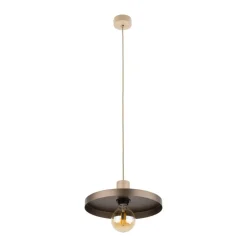 Lampa wisząca SILA sabia beżowa brązowa 1xE27 30 cm * TK Lighting