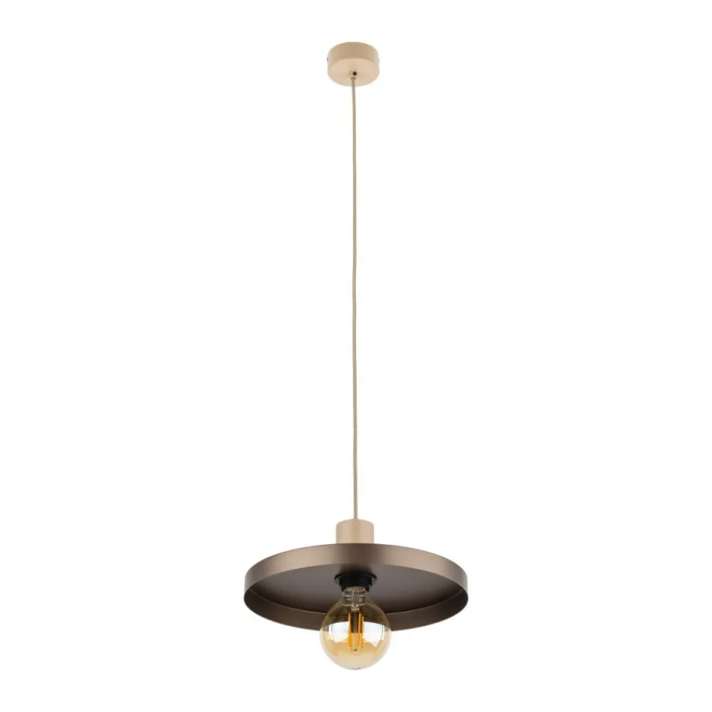 Lampa wisząca SILA sabia beżowa brązowa 1xE27 30 cm * TK Lighting