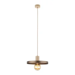 Lampa wisząca SILA sabia beżowa brązowa 1xE27 30 cm * TK Lighting