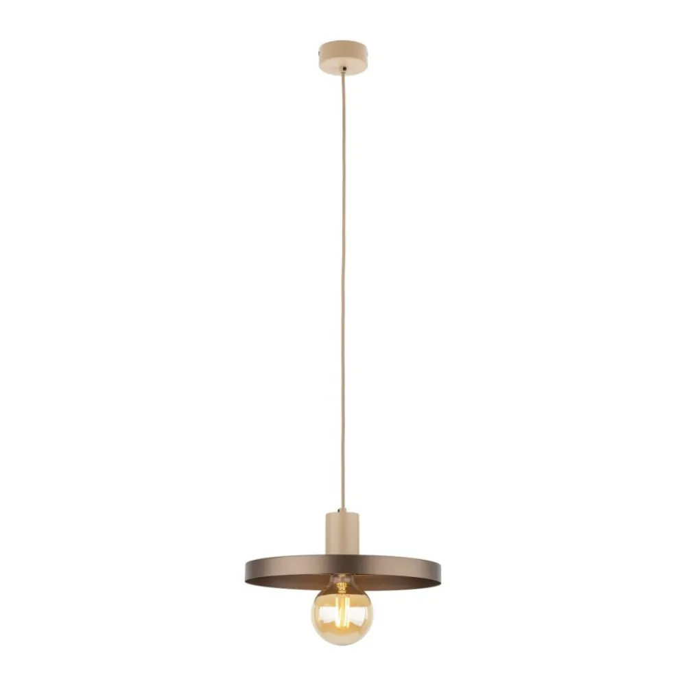 Lampa wisząca SILA sabia beżowa brązowa 1xE27 30 cm * TK Lighting