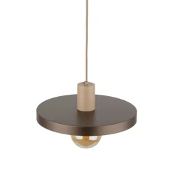 Lampa wisząca SILA sabia beżowa brązowa 1xE27 30 cm * TK Lighting