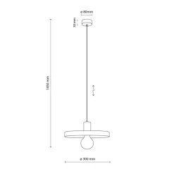 Lampa wisząca SILA zielona 1xE27 30 cm * TK Lighting Discount