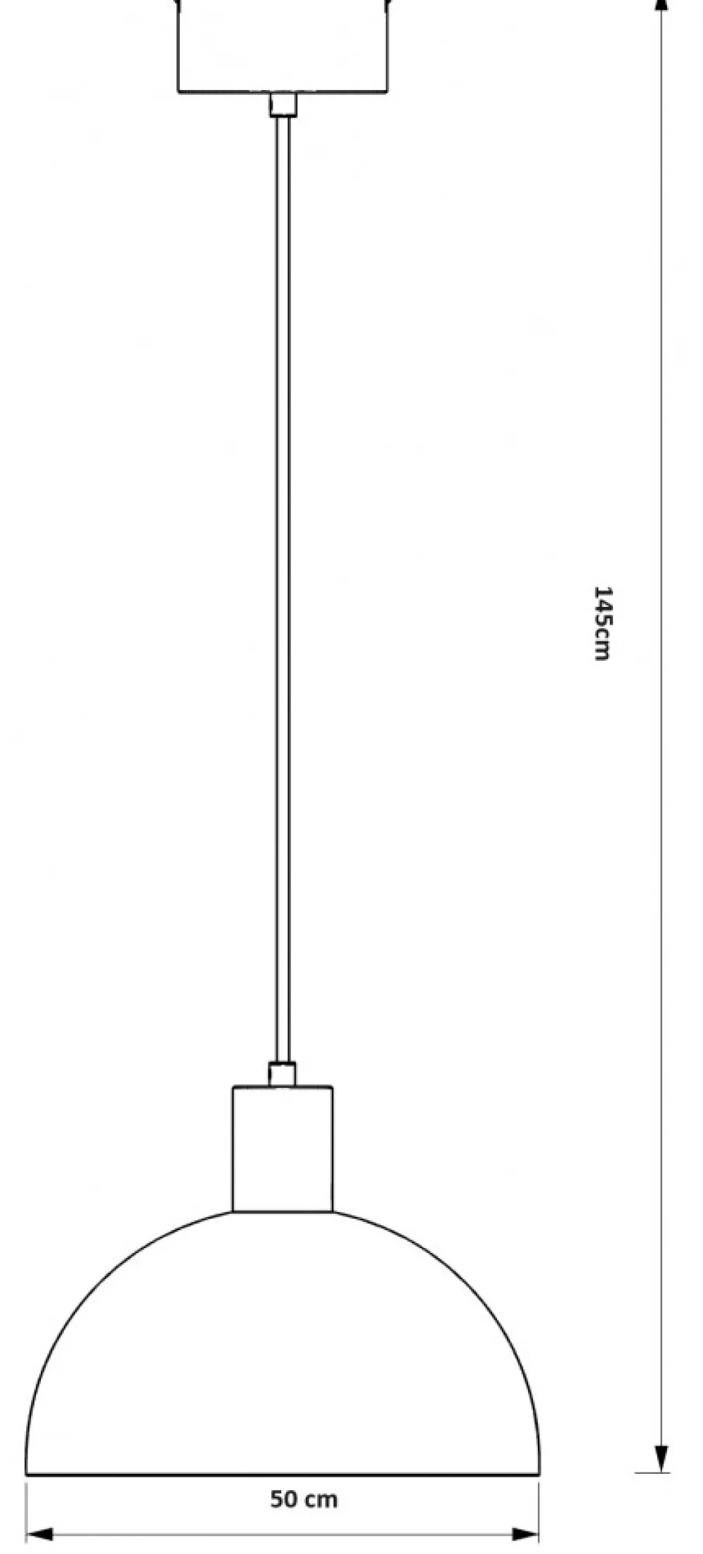 Lampa Wisząca SINGLE Biały Metalowy Klosz 1xE27 50cm * Luminex Hot