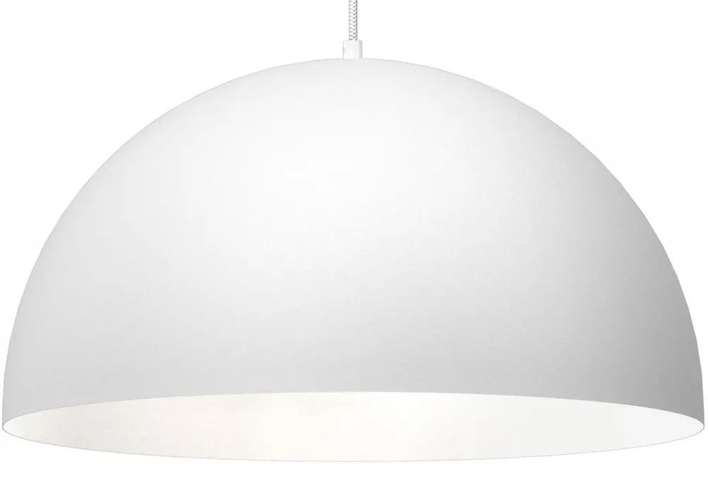 Lampa Wisząca SINGLE Biały Metalowy Klosz 1xE27 50cm * Luminex Hot