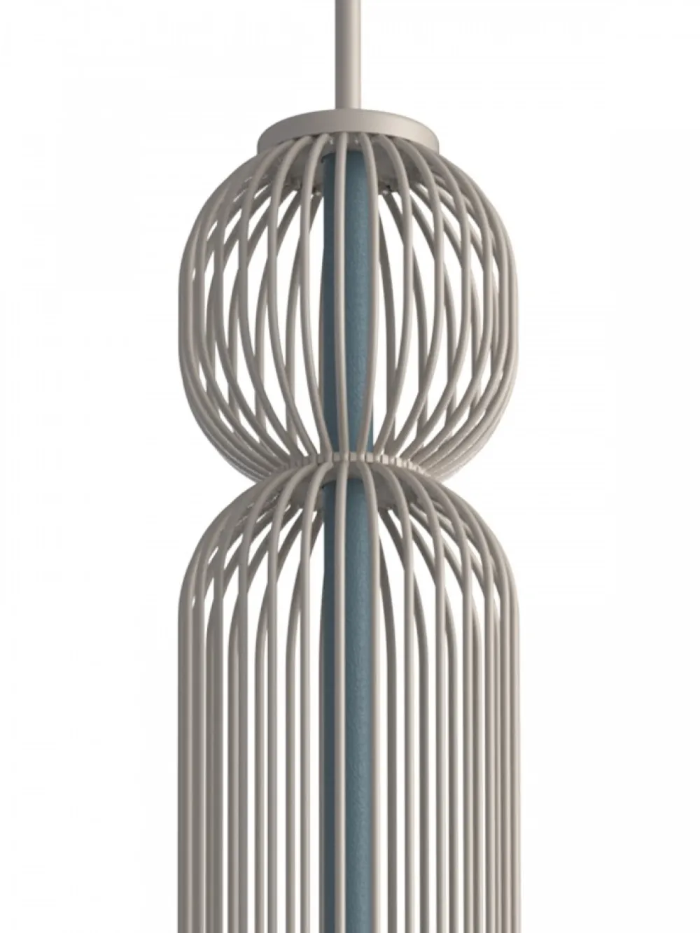 Lampa wisząca SINGLES A beżowa niebieska * Nowodvorski