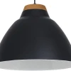 Lampa Wisząca SKAL Czarny Biały Metalowy Klosz 1xE27 40cm * Luminex Hot