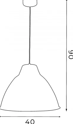 Lampa Wisząca SKAL Czarny Biały Metalowy Klosz 1xE27 40cm * Luminex Hot