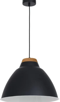 Lampa Wisząca SKAL Czarny Biały Metalowy Klosz 1xE27 40cm * Luminex Hot
