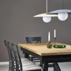 Lampa wisząca SLATE sabia beżowa klosz biały 1xE27 * TK Lighting Sale
