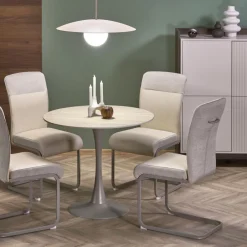 Lampa wisząca SLATE sabia beżowa klosz biały 1xE27 * TK Lighting Sale
