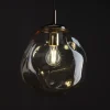 Lampa Wisząca SOL Czarny Bursztynowy Szklany Klosz 1xE27 25cm * TK Lighting Sale