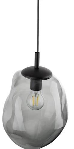 Lampa Wisząca SOL Czarny Grafitowy Szklany Klosz 1xE27 25cm * TK Lighting Online