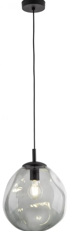 Lampa Wisząca SOL Czarny Grafitowy Szklany Klosz 1xE27 25cm * TK Lighting Online