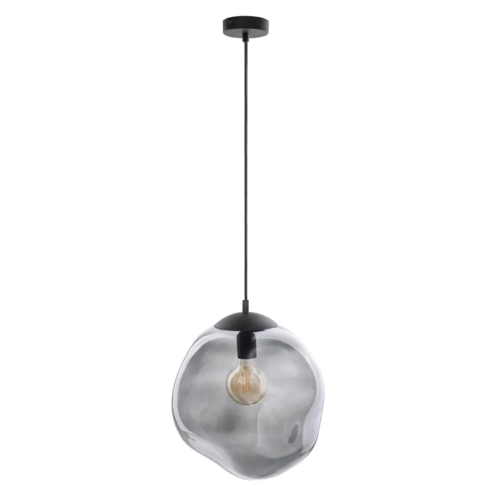 Lampa Wisząca SOL Grafitowy Szklany Klosz 1xE27 35cm * TK Lighting Online
