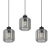 Lampa Wisząca SOMBRA Czarny Szklane Klosze 3xE27 * Eko-light Sale