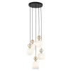 Lampa wisząca SOPHIA czarna klosz biały 5xE14 * TK Lighting Clearance