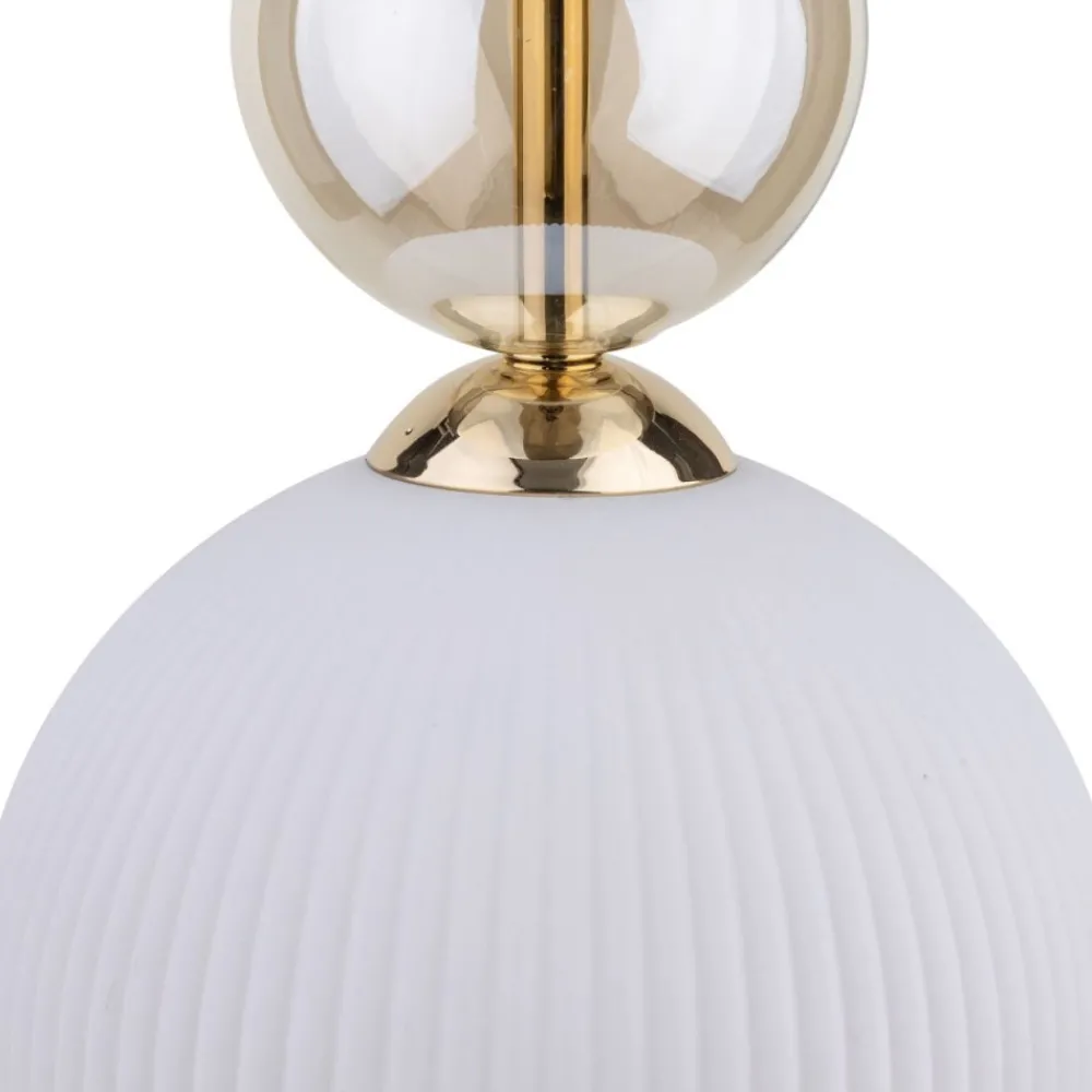 Lampa wisząca SOPHIA czarna klosz biały 1xE14 kula * TK Lighting Hot