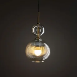Lampa wisząca SOPHIA czarna klosz beżowy 1xE14 15 cm kula * TK Lighting Discount